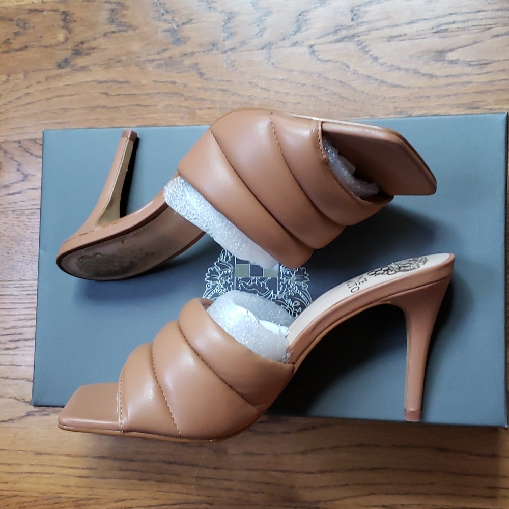 NIB Vince Camuto Candreia Sandal In Light Cognac Color Women's Size 7.5 - Picture 7 of 14